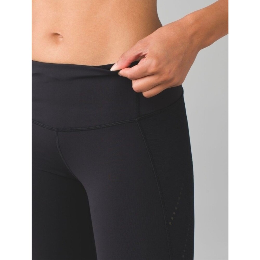 Lululemon Stop At Nothing Crop Black Leggings Size 6 - Picture 11 of 11